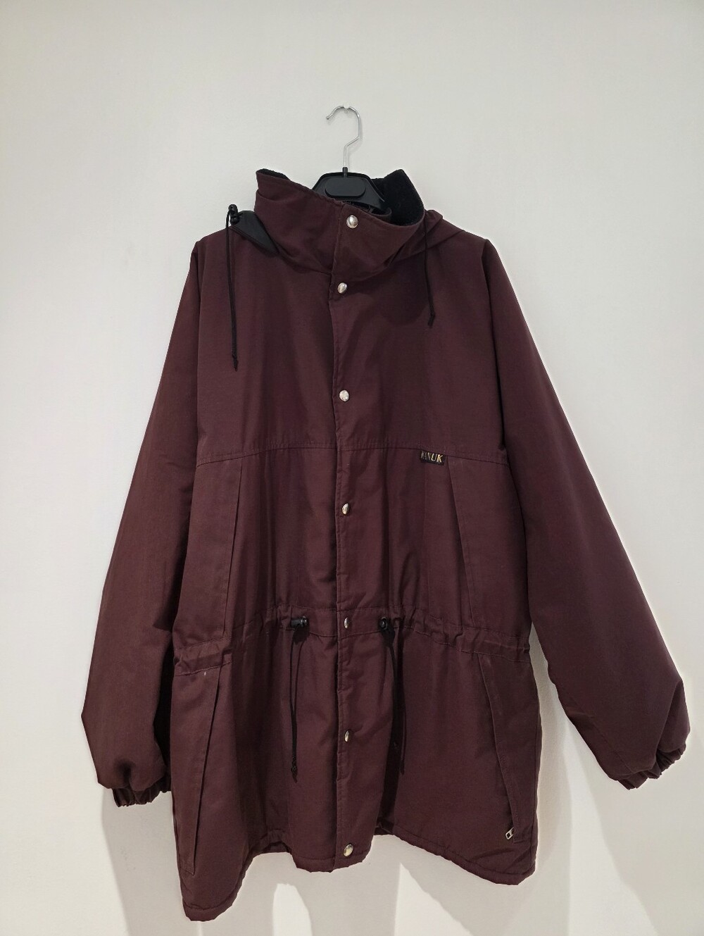 Men's Vintage Burgundy KANUK Jacket with Zippered Pocket